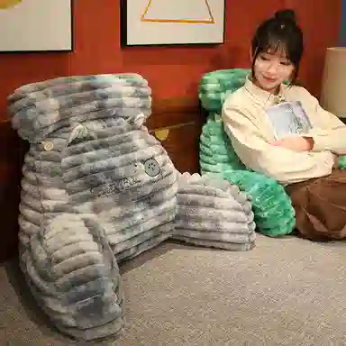 公主恋人 炫彩扎染卡通动物腰靠 靠枕 靠垫 玩偶周边