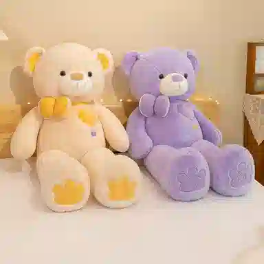 公主恋人 花朵领结熊 玩偶 毛绒公仔