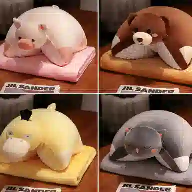 公主恋人 多功能冰豆豆午睡枕小枕头 玩偶 毛绒公仔