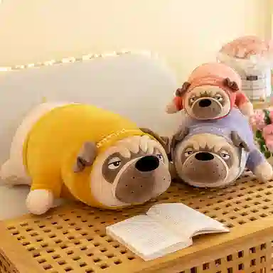 公主恋人 沙皮狗 巴哥犬 狗狗抱枕 布娃娃 玩偶 毛绒公仔