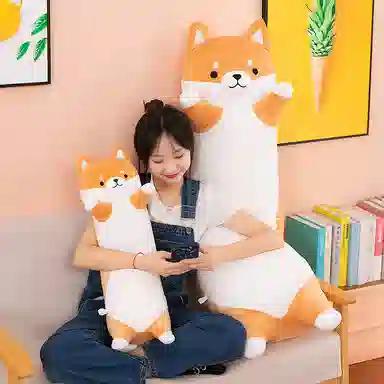 公主恋人 软萌长条柴犬抱枕 玩偶 毛绒公仔