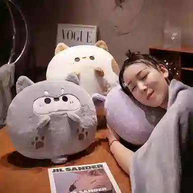 公主恋人 可爱小动物三用抱枕毯 玩偶周边