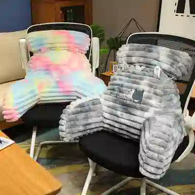 公主恋人 炫彩扎染卡通动物腰靠 靠枕 靠垫 玩偶周边