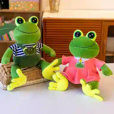 公主恋人 情侣青蛙 可爱布娃娃 抱枕 玩偶 毛绒公仔
