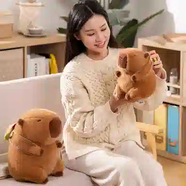 公主恋人 汉堡包水豚安抚布娃娃 玩偶 毛绒公仔