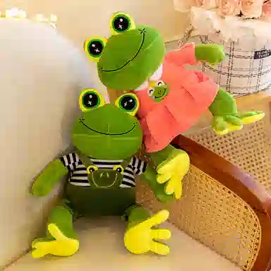 公主恋人 情侣青蛙 可爱布娃娃 抱枕 玩偶 毛绒公仔