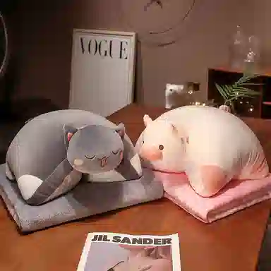 公主恋人 多功能冰豆豆午睡枕小枕头 玩偶 毛绒公仔