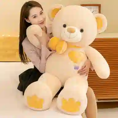 公主恋人 花朵领结熊 玩偶 毛绒公仔