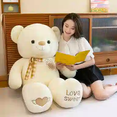 公主恋人 甜密丝带熊 呆萌的泰迪熊大娃娃 玩偶 毛绒公仔