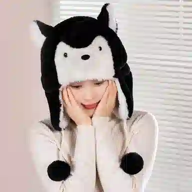 公主恋人 创意软萌哈士奇 企鹅帽子 限定舒适柔软 萌趣可爱 玩偶周边