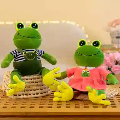 公主恋人 情侣青蛙 可爱布娃娃 抱枕 玩偶 毛绒公仔