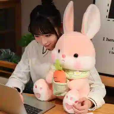 公主恋人 坐姿呆萌爱妮兔儿童安抚娃娃 玩偶 毛绒公仔