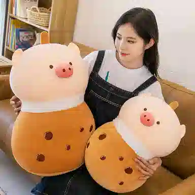 公主恋人 珍珠奶茶猪 呆萌可爱  布娃娃  搂抱猪 玩偶 毛绒公仔