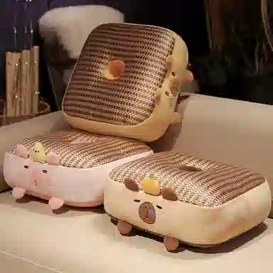 公主恋人 卡皮巴拉冰藤蒲团坐垫 玩偶周边