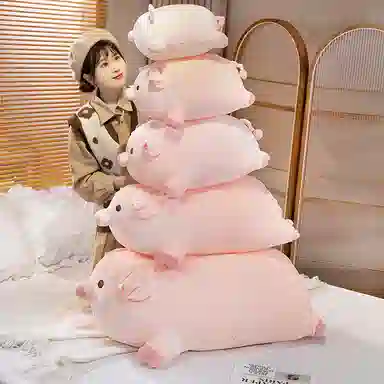 公主恋人 粉猪抱枕 软萌猪猪靠枕 玩偶 毛绒公仔