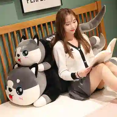 公主恋人 哈士奇抱枕 玩偶 毛绒公仔