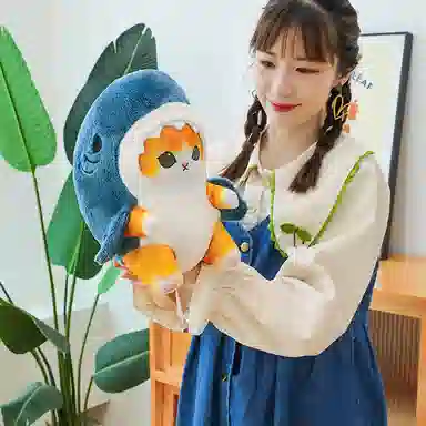 公主恋人 鲨鱼猫 玩偶 毛绒公仔