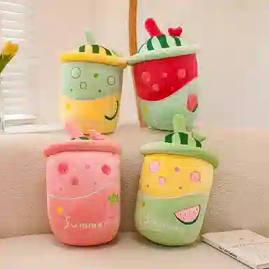 公主恋人 果汁奶茶杯抱枕 饮料靠枕 布娃娃 玩偶 毛绒公仔