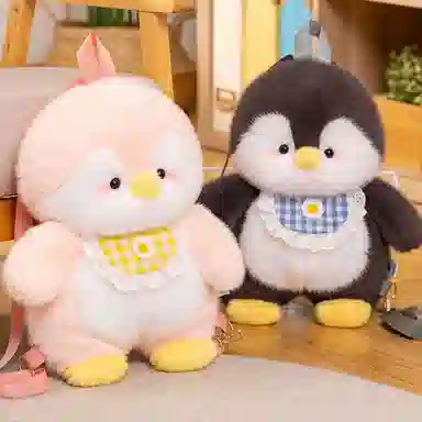 公主恋人 萌趣造型企鹅崽崽包包 玩偶 毛绒公仔