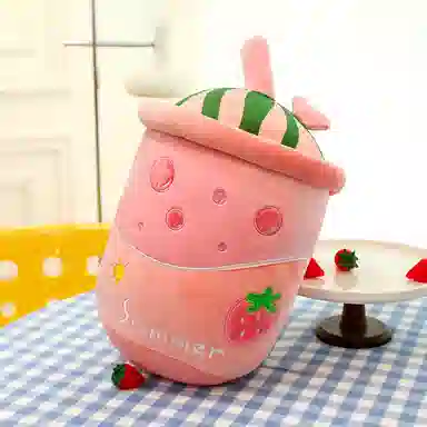 公主恋人 果汁奶茶杯抱枕 饮料靠枕 布娃娃 玩偶 毛绒公仔