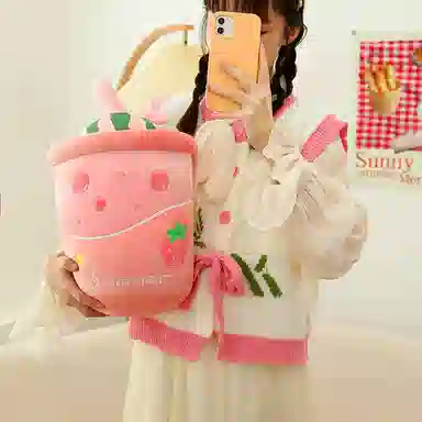 公主恋人 果汁奶茶杯抱枕 饮料靠枕 布娃娃 玩偶 毛绒公仔