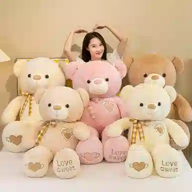 公主恋人 甜密丝带熊 呆萌的泰迪熊大娃娃 玩偶 毛绒公仔