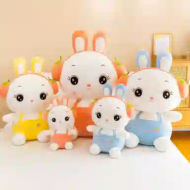 公主恋人 草莓水果免 陪伴萌物 可爱萌兔 玩偶 毛绒公仔