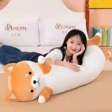 公主恋人 软萌长条柴犬抱枕 玩偶 毛绒公仔