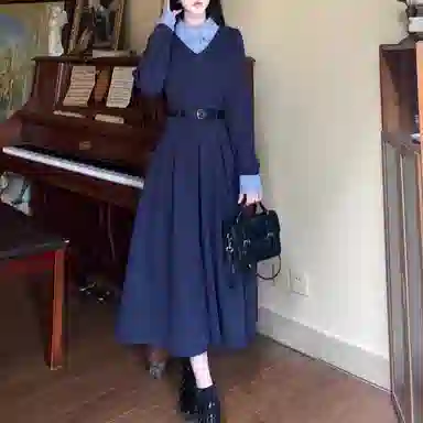 桴生 秋冬季节专属 高级感多风格舒适休闲长袖连衣裙 女
