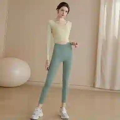 达兹 瑜伽带胸垫长袖运动训练服健身衣 女款