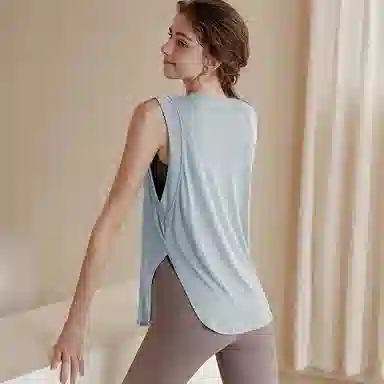 达兹 运动跑步宽松罩衫速干训练无袖健身衣 女款