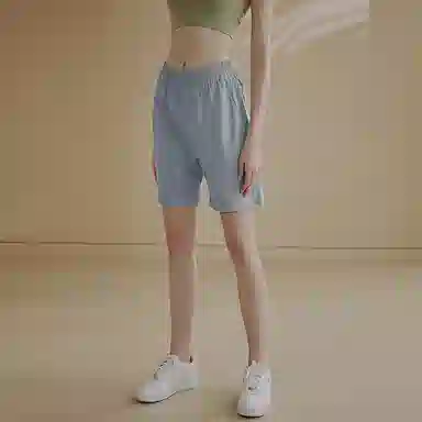 达兹 美式纯色松紧腰宽松舒适跑步瑜伽训练运动短裤 女款