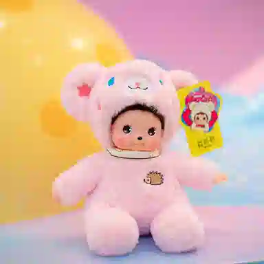 雄俊 莫奇奇七彩熊 仿真抱枕 玩偶 毛绒公仔