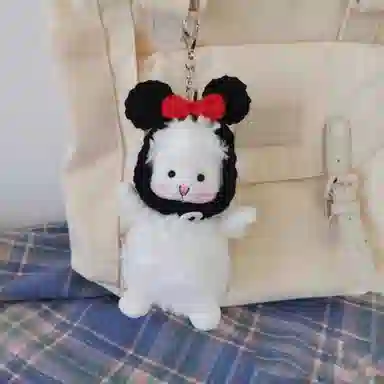 雄俊 软噗噗小白羊背包挂饰钥匙扣 玩偶 毛绒挂件