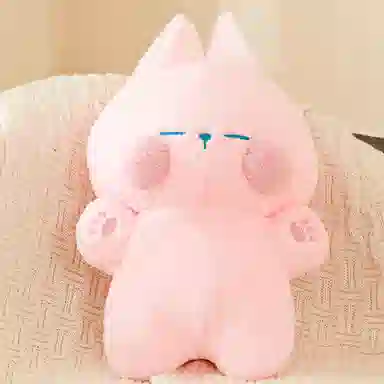 雄俊 嘟小兔 粉嘟嘟腮红小兔子 站姿兔宝宝 多巴胺小萌兔 玩偶 毛绒公仔