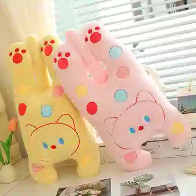 雄俊 波点趴趴猫咪 时尚圆点个性小奶猫 玩偶 毛绒公仔