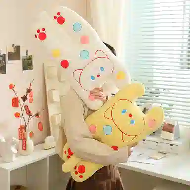 雄俊 波点趴趴猫咪 时尚圆点个性小奶猫 玩偶 毛绒公仔