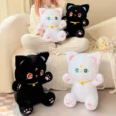 雄俊 可爱猫咪布娃娃抱枕 玩偶 毛绒公仔
