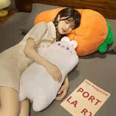 雄俊 萝卜兔子 猫咪胡萝卜 睡觉抱枕 鲷鱼烧娃娃 玩偶 毛绒公仔