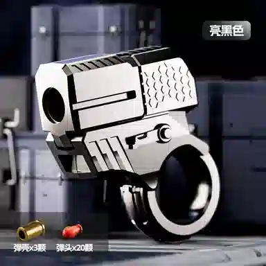 雄俊 手枪模型解压玩具 手指发射器迷你跳壳款