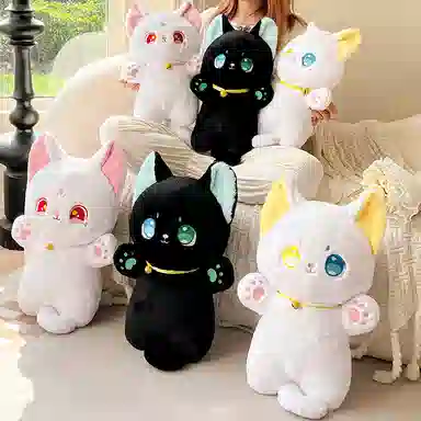 雄俊 可爱猫咪布娃娃抱枕 玩偶 毛绒公仔