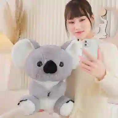 雄俊 可爱兔毛考拉树袋熊抱枕 安抚靠枕 玩偶 毛绒公仔