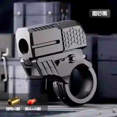 雄俊 手枪模型解压玩具 手指发射器迷你跳壳款