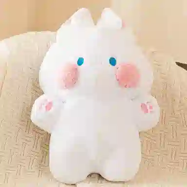 雄俊 嘟小兔 粉嘟嘟腮红小兔子 站姿兔宝宝 多巴胺小萌兔 玩偶 毛绒公仔
