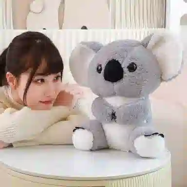 雄俊 可爱兔毛考拉树袋熊抱枕 安抚靠枕 玩偶 毛绒公仔
