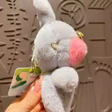 雄俊 可爱眼镜萝卜兔 有文化兔抓机娃娃 包包挂件 玩偶 毛绒挂件