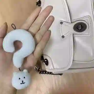 雄俊 呆萌可爱问号小熊挂失 包包 手机壳百搭钥匙扣 潮玩谷圈挂件