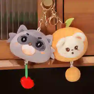 雄俊 卡通磁吸动物背包挂饰  可爱呆萌小熊书包装饰 萌宠猫咪包包挂件 狗狗钥匙扣 萌宠狗狗 玩偶 毛绒挂件