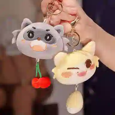雄俊 卡通磁吸动物背包挂饰  可爱呆萌小熊书包装饰 萌宠猫咪包包挂件 狗狗钥匙扣 萌宠狗狗 玩偶 毛绒挂件