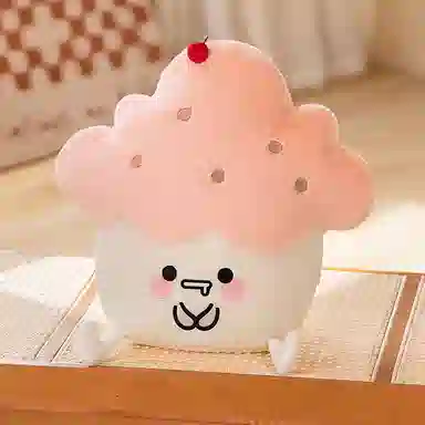 雄俊 创意冰淇淋蛋糕零食靠背 玩偶 毛绒公仔